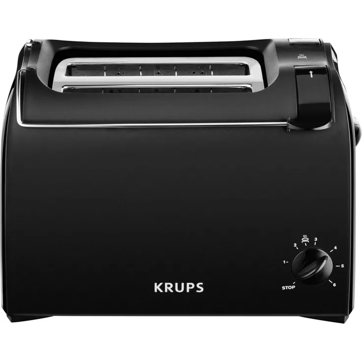 Krups Toaster Pro Aroma KH1518 | Krümelschublade | 6 Bräunungsstufen | Hebe-Funktion | 2 Schlitze für 2 Scheiben | 700 W