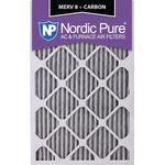 Nordic Pure 14 x 25 x 2pm8 C-3 Merv 8 Plus Carbon AC Ofen Filter (3 Pack), 35,6 x 63,5 x 5,1 cm