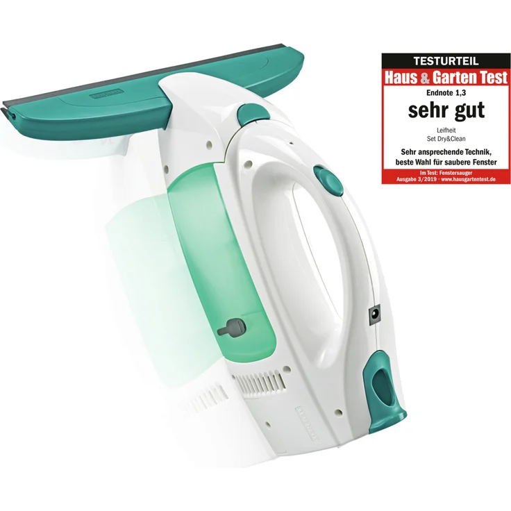 Leifheit Fenstersauger Set Dry and Clean 51000 mit 28 cm Saugdüse für 360° streifenfreie Reinigung, Fensterreiniger verwendbar bis zu 35 min, Fensterputzer mit Stand-by-Automatik und Click-System – Bild 4