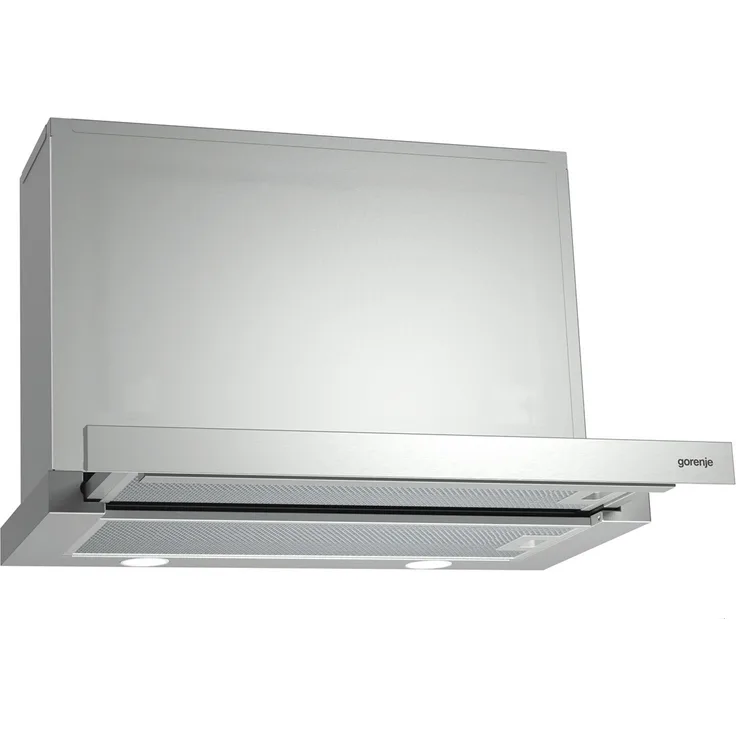 Gorenje Essential BHP613E7X, Motorhaube, ausziehbar, Nische, Breite: 56.2 cm, Absaugung und Rückführung (mit zusätzlichem Rückführungsset), rostfreier Edelstahl