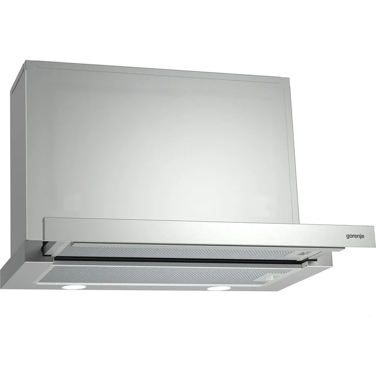 Gorenje Essential BHP613E7X, Motorhaube, ausziehbar, Nische, Breite: 56.2 cm, Absaugung und Rückführung (mit zusätzlichem Rückführungsset), rostfreier Edelstahl – Bild 1