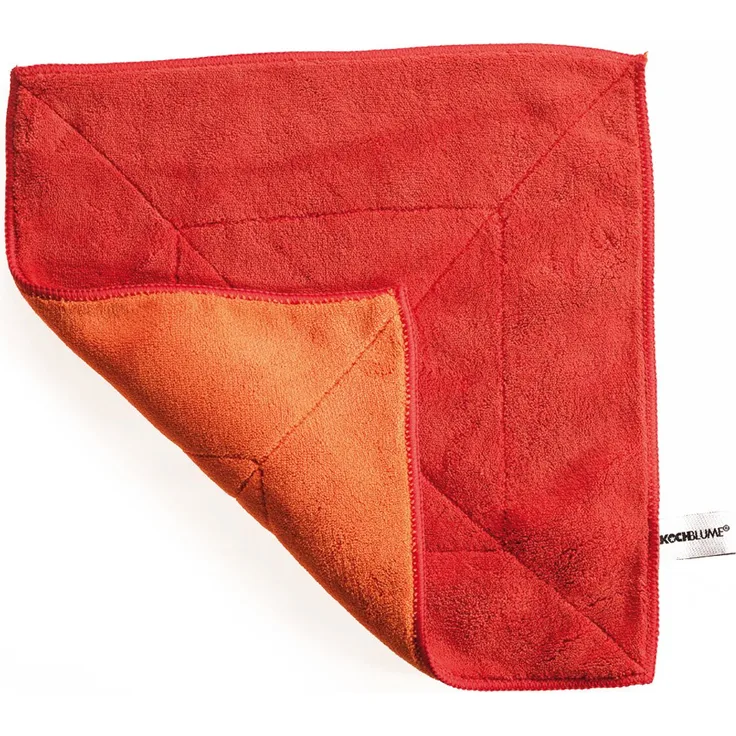 Kochblume Microfasertuch Putztuch 30 x 30 cm 20101 (rot-orange), 30 30 cm