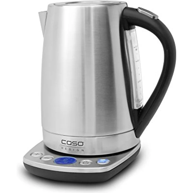 CASO WK2200, Edelstahl Wasserkocher mit Temperatureinstellung, 1.7 Liter, in 10°C Schritten von 40°C-100°C, Warmhaltefunktion – Bild 1