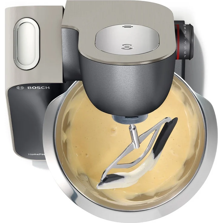 Bosch MUM5 HomeProfessional Küchenmaschine MUM59N26DE, große Edelstahl-Schüssel (3,9l), 3 Profi-Rührwerkzeuge Edelstahl, automat. Kabeleinzug, 1000 W, anthrazit-edelstahl, Serie: MUM5 – Bild 3