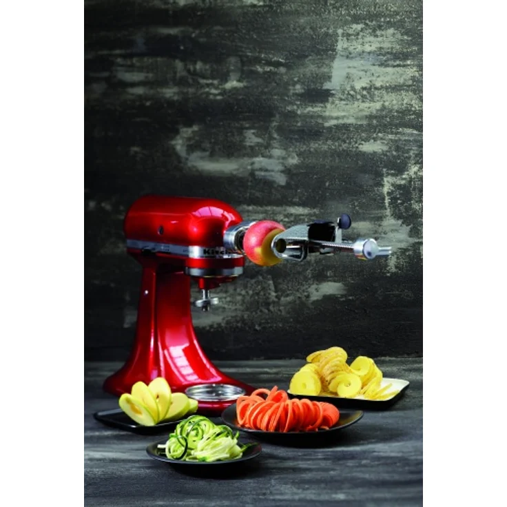 KitchenAid 5KSM1APC Schneide- und Reibevorsatz 4 Messer, inkl. Aufbewahrungsbehälter, geeignet für alle KitchenAid-Küchenmaschinen, edelstahl – Bild 3