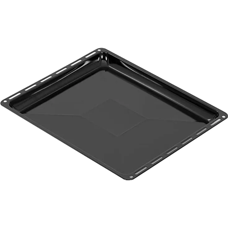 Komfortec ICQN, Backbleche & -Gitter 45.5 x 37.5 x cm Set, 3 cm Tief Emailliert Fettpfanne und Verchromt Backofenrost für Backofen & Herd, | Kratzfest & Rostfrei, 55 x 375 x 30 mm