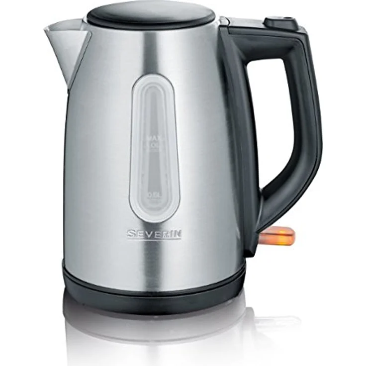 SEVERIN WK 3469 Wasserkocher (ca. 2.200 W, 1 L) edelstahl-schwarz – Bild 1