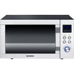 Severin MW 7759 4-in-1 Mikrowelle mit Doppelgrill + Pizza-Express Funktion, Standgerät, 900 Watt, 28 Liter Garraum, Edelstahl