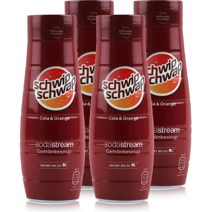 SodaStream Sirup Schwip Schwap Cola & Orange 440ml, 4er Pack
