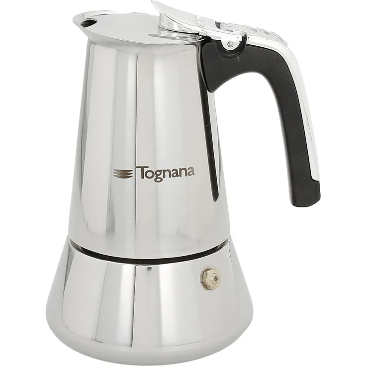 Tognana Riflex Induction Espressokocher 2 Tassen, Edelstahl, Silber