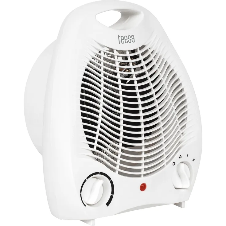 Teesa Heizlüfter TSA8025 3 Funktionsmodi, 2 Heizstufen (1000 W, 2000 W), Einstellbarer Thermostat, Überhitzungsschutz, weiß, 240 V, Heizlüfter