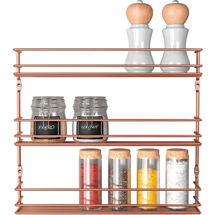 Metaltex Pepito Gewürzregal, Metall, Kupfer, 3 Etagen