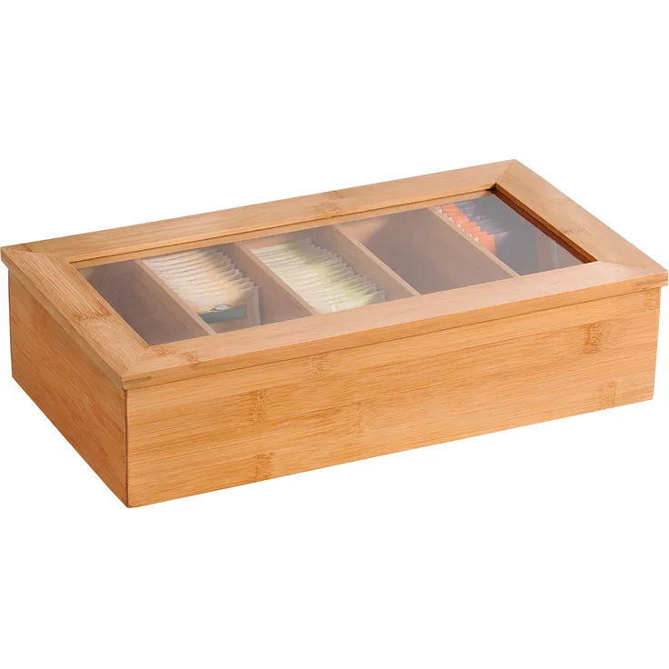 Kesper Tee-Box, Bambus, Braun, 36 x 20 x 9 cm
