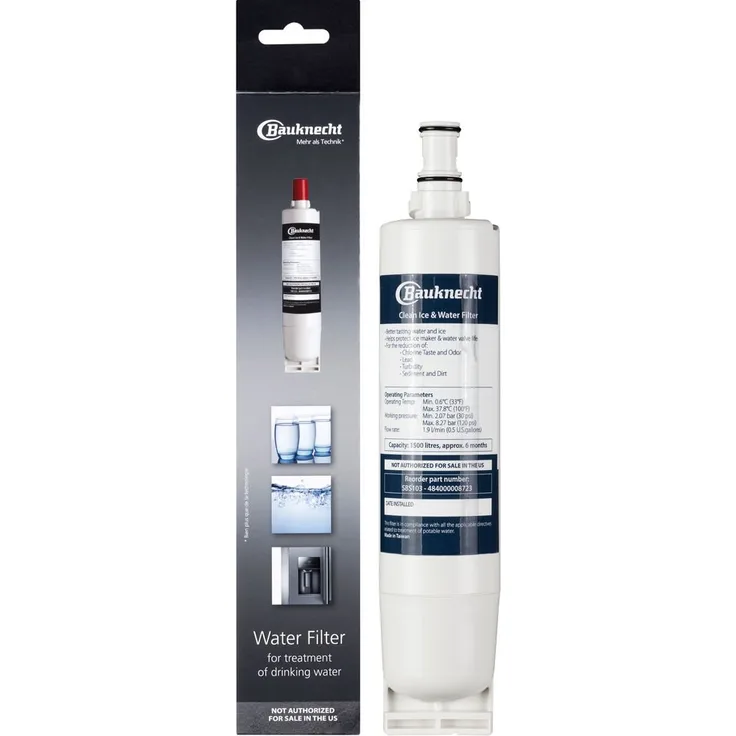 Bauknecht SBS103 Wasserfilterpatrone für Bauknecht Side-by-Side Kühlschrank, 6 cm