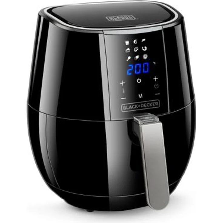 Black & Decker BXAF3500E Heißluftfritteuse, 1500W, Cool touch Griff, Anti-Rutschfüße, schwarz – Bild 1