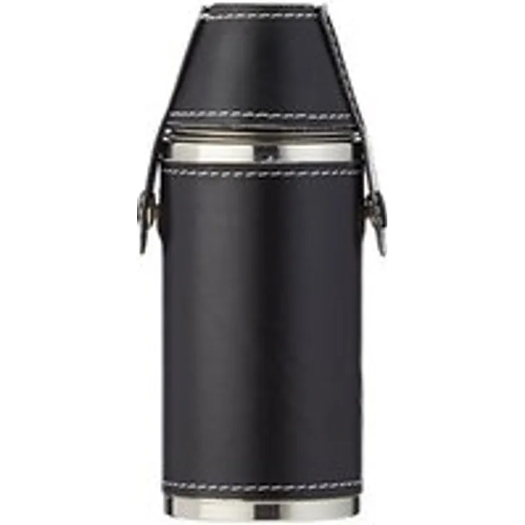 Relags Jagdflasche' mit 2 Bechern Flachmann, Schwarz, 200 ml