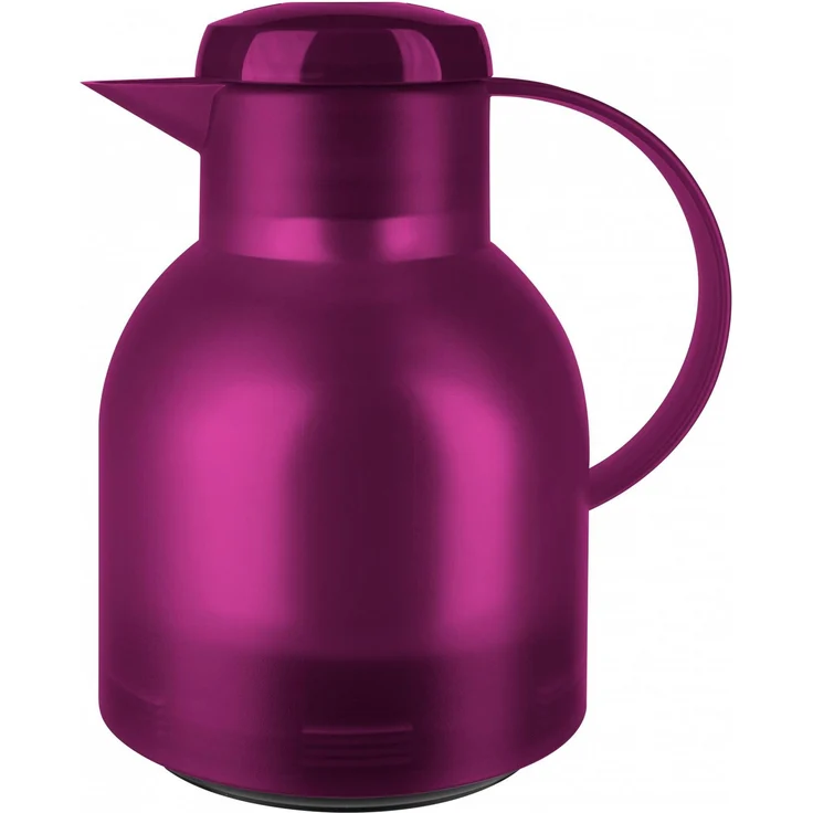 Emsa 507075 Samba Isolierkanne (1 Liter, Quick Press Verschluss, 12h heiß, 24h kalt) himbeer – Bild 1