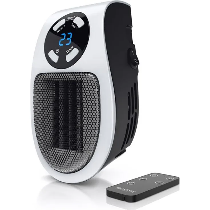 Brandson Heizlüfter Heizgerät mit Temperaturregelung, 500 W, Heizlüfter