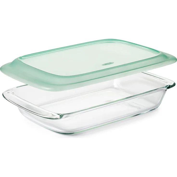 OXO Good Grips Glas-Backform mit Deckel, 9 x 13 cm