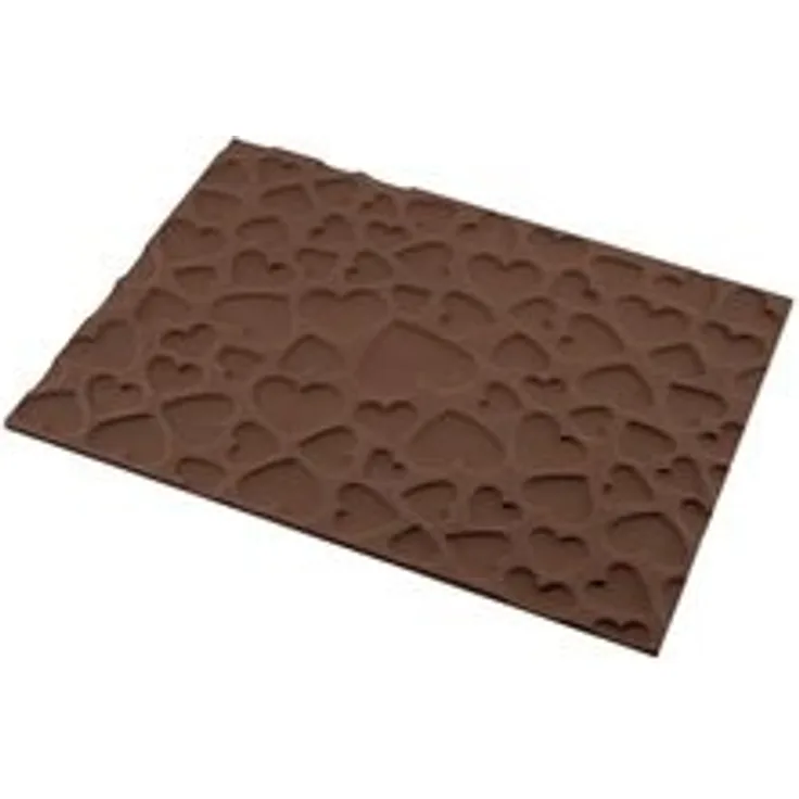 silikomart Silikonmatte Magic Love, Silikon, braun, 25 x 18.5 x 0.6 cm