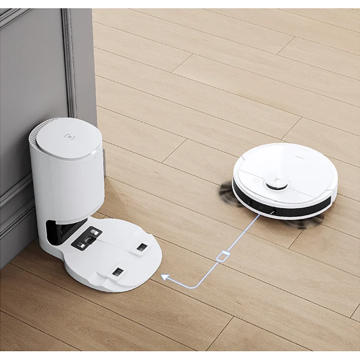 Ecovacs Deebot N8 Pro+ Saugroboter mit Wischfunktion und Absaugstation, TrueDetect 3D Technologie, 110 min Akkubetrieb, weiß – Bild 8