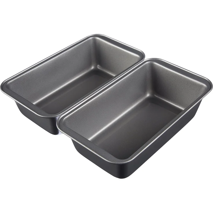 AmazonBasics Brotbackform, antihaftbeschichtet, Karbonstahl, 23,5 x 12,7 cm, 2er-Pack – Bild 1
