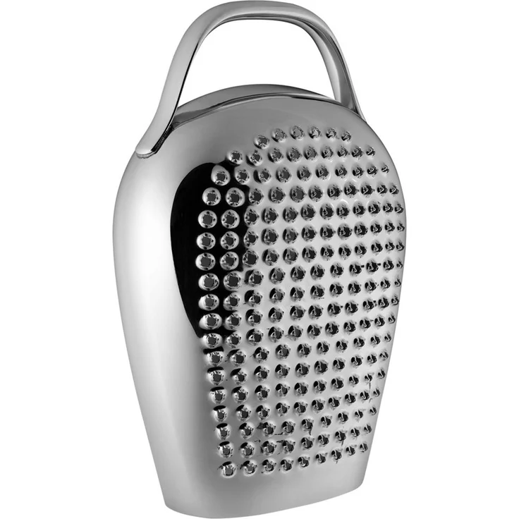 Alessi Cheese Please Reibe aus Edelstahl glänzend poliert, Silber, 11.5 x 10.5 x 21.5 cm