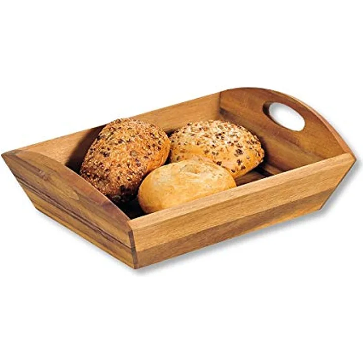 Kesper Brot-Aufbewahrungskorb 31,5x23x9cm aus Akazie, Holz, braun, 31.5 x 23 x 9 cm