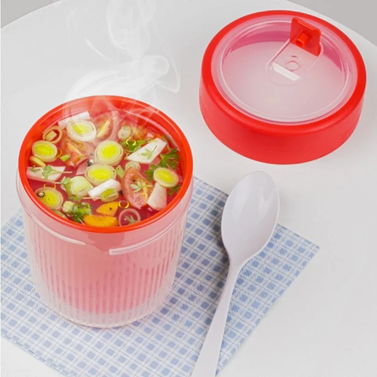 Rotho Memory B3 Thermotasse, Kunststoff (BPA-frei), rot-transparent, 0,5 Liter (10,6 x 10,6 x 12,1 cm) – Bild 2