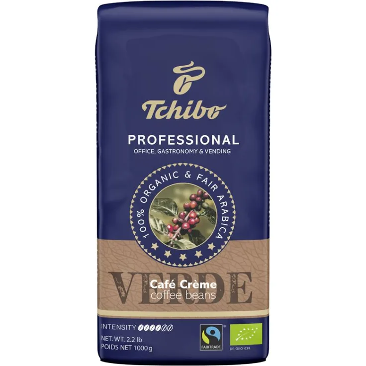 Tchibo Kaffee Professional Verde Café Crème, ganze Bohne