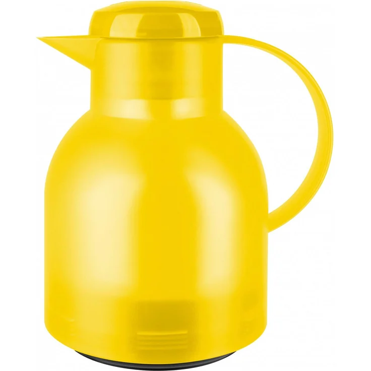 Emsa 508950 Samba Isolierkanne (1 Liter, Quick Press Verschluss, 12h heiß, 24h kalt) hellgelb – Bild 1