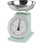 GOURMETmaxx Küchenwaage analog Retro in Mint, 5kg Tragkraft, mit Edelstahlelementen