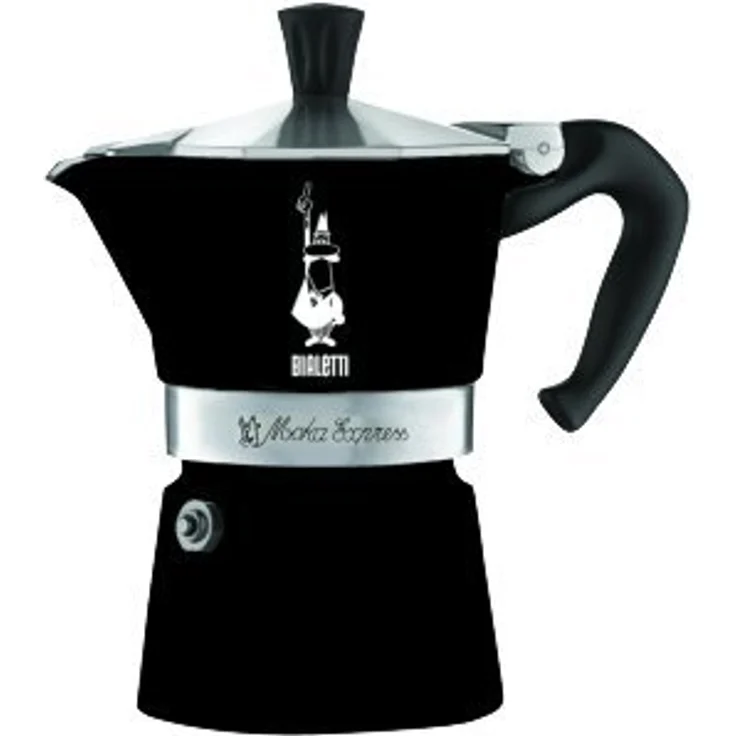 Bialetti 4952 Espressokocher Moka Express für 3 Tassen in schwarz, Aluminium – Bild 1