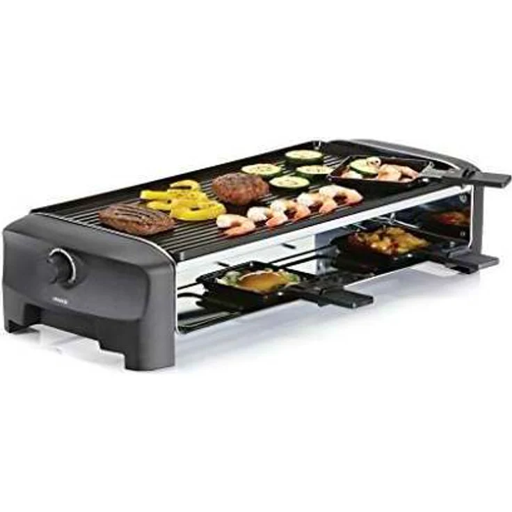 Princess Raclette Grill für bis zu 8 Personen - mit durchlaufender Grilplatte, 162840