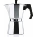 Taurus Italica Italienischer Kaffeekocher, Aluminium, ergonomischer Griff, Sicherheitsventil, für Gas-Elektro-Ceranfeld Capacidad 9 tazas Silber
