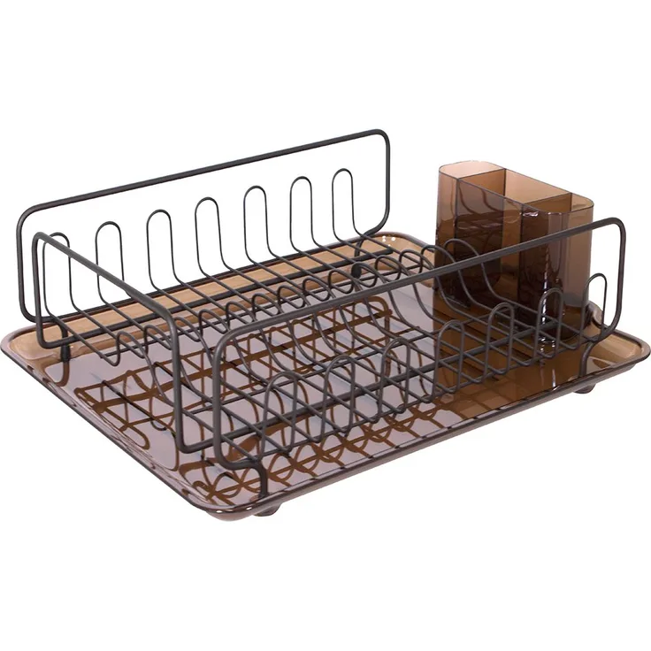 InterDesign 68982EU Forma Lupe Abtropfgestell 2, bernstein - bronze