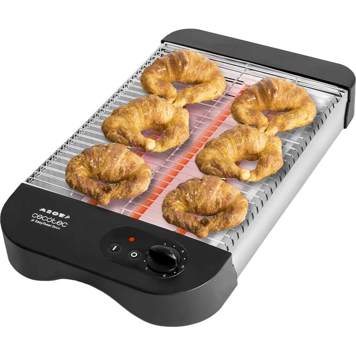 Cecotec Turbo EasyToast Basic Flachtoaster. 3 Quarzheizkörper, 6 Leistungsstufen, Krümelschublade, Kabelaufwickler , Finish aus hitzebeständigem Kunststoff, 900 W. – Bild 1