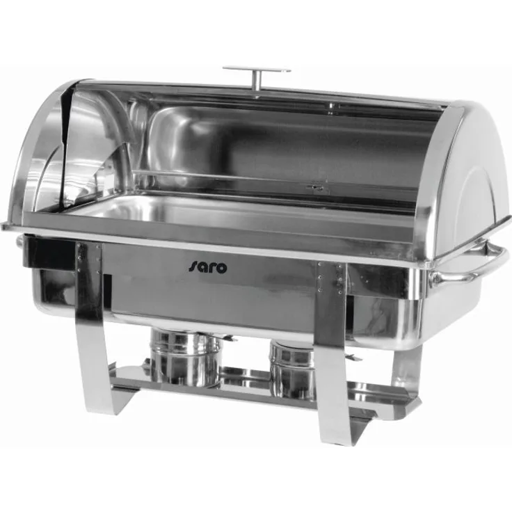 Chafing Dish DENNIS, Warmhalteplatte mit Rolldeckel 1-1 G, B 600 x T 355 x H 395