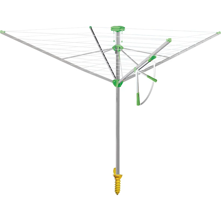 Juwel Wäschespinne Novaplus 600 Lift (Ein-Hand-Spannautomatik, Höhenverstellung, mit Eindrehbodenhülse, 51 m Wäscheleine, eingebaute Schutzhülle) 30091 – Bild 1