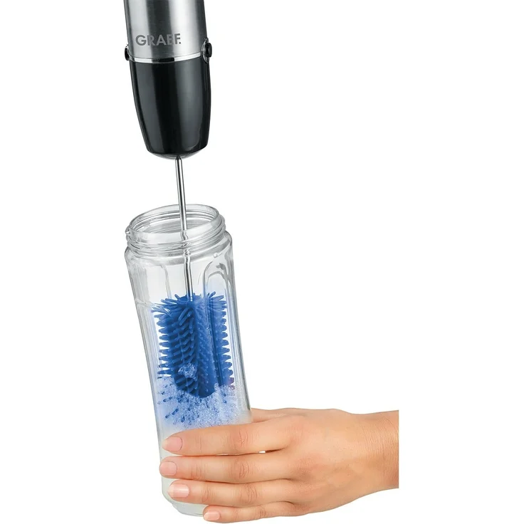 Graef HB802 Akku-Stabmixer, 200W, Stepless TouchControl, inkl. 4-teiligem Zubehör-Set & Aufbewahrungsbox, schwarz, edelstahl – Bild 6