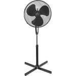 Bestron Standventilator mit Schwenkfunktion und Fernbedienung, Höhe: 122 cm, Ø 45 cm, 45 W, Schwarz