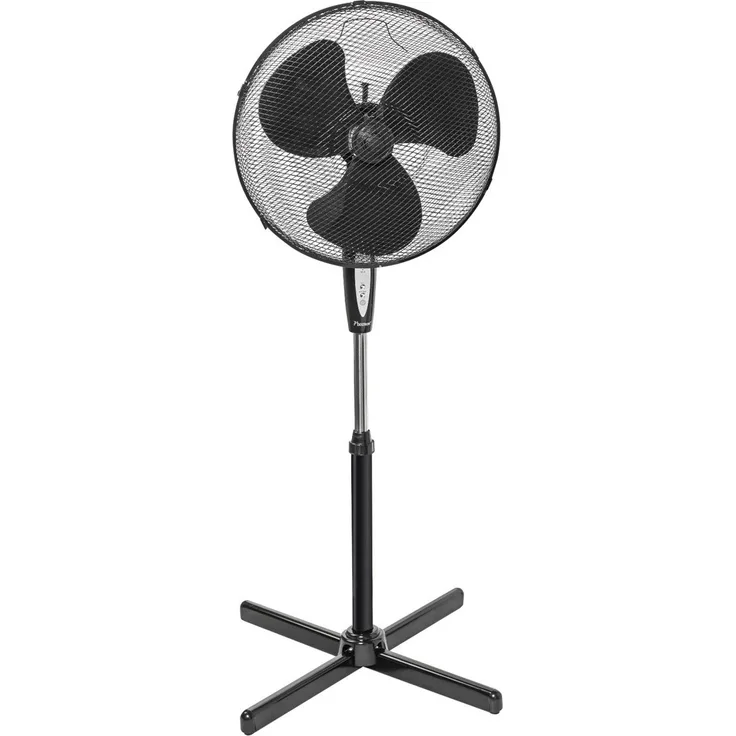 Bestron Standventilator mit Schwenkfunktion und Fernbedienung, Höhe: 122 cm, Ø 45 cm, 45 W, Schwarz