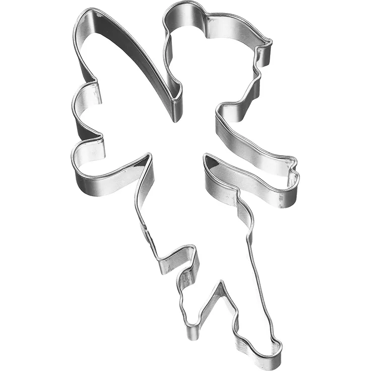 Birkmann 1010719810 Ausstechform Fee fliegend, 11 cm, metallisch, Grau, 5 x 3 x 2 cm