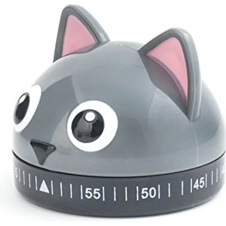 Kikkerland Küchentimer, Kunststoff, Grau, 6.17 x 6.07 x 4.99 cm