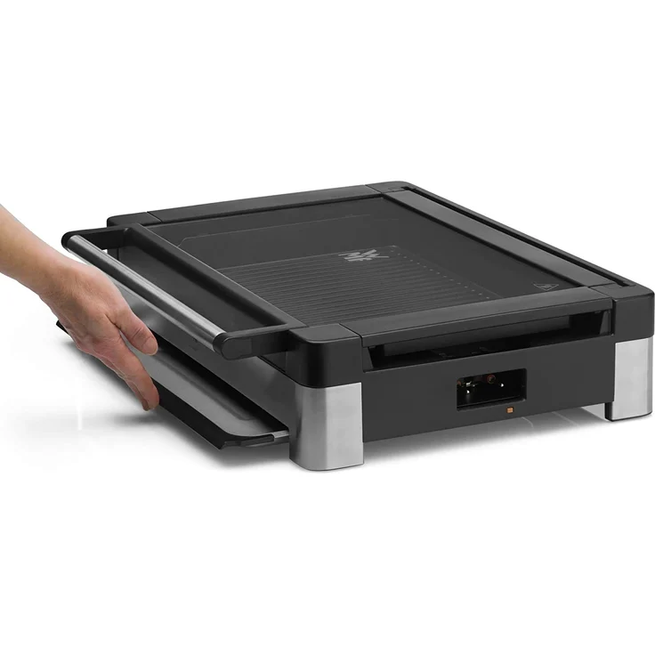 WMF Lono Elektro Tischgrill mit Glasdeckel, beschichtete Grillplatte, 2200 Watt, edelstahl matt – Bild 3