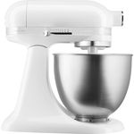 KitchenAid 5KSM3310X Classic Mini Küchenmaschine mit Direktantrieb, 250W, 3,3L Edelstahlschüssel, weiß, Serie: Classic Mini
