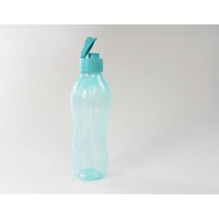 TUPPERWARE To Go Eco 750ml blau-türkis Trinkflasche Clippverschluss Ökoflasche