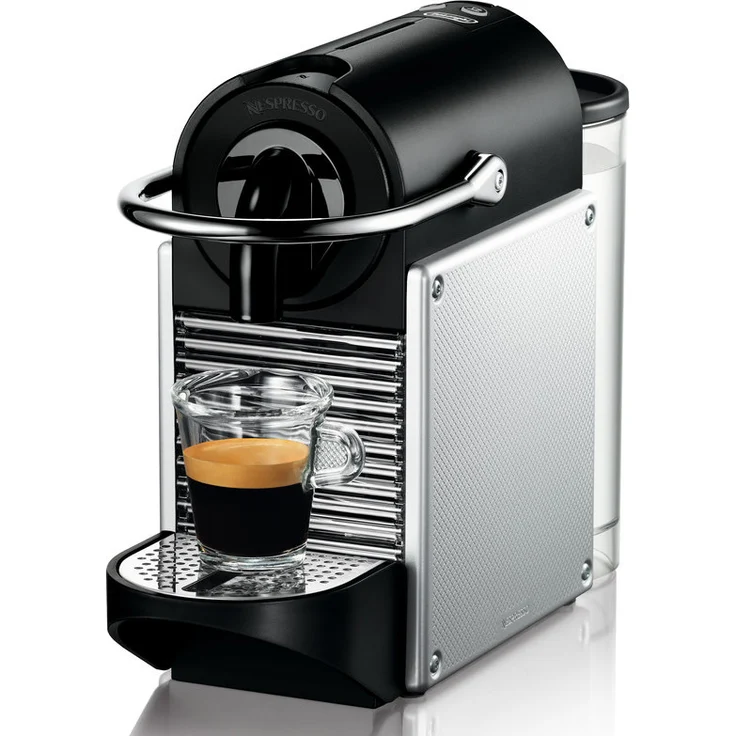 De'Longhi Nespresso EN 124 EN124.S Kapselmaschine Pixie 1260 W Seitenwände Aluminium aus recycelten Kapseln, silber – Bild 1