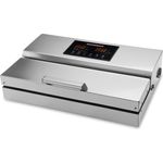 GASTROBACK 46017 Design Vakuumierer Advanced Professional Plus, Leistungsstarke Vakuumpumpe (20?L-min, 0.9 bar) Herausnehmbare Vakuumkammer, 290 Watt, Edelstahl, silber