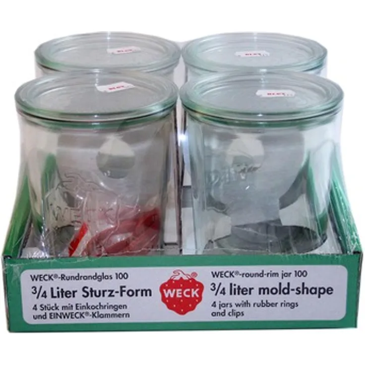 Weck 4er Set Sturzglas 0,75 l